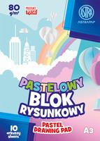 Blok kolorowy barwiony w masie PAP PASTEL A3 80g 10 ark 106022002