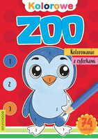 Książka kolorowanie z cyferkami ZOO 74 naklejki