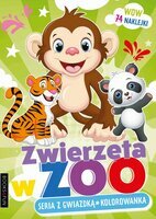 Książka Kolorowanka Zwierzęta w ZOO seria z gwiazdką naklejki w środku