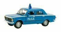 Auto model 1:34 Fiat 125P MILICJA