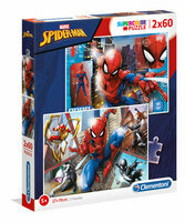 Puzzle 2x60 el. Spiderman Supercolor, Venom, Marvel 