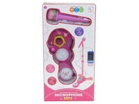 Różowy mikrofon dla dzieci z karaoke MP3
