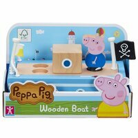 Drewniana łódka Świnka Peppa + figurka George