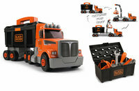 Auto Ciężarówka 3w1 Black&Decker, dźwig, skrzynka z narzędziami, SMOBY