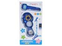 Niebieski mikrofon dla dzieci z karaoke MP3