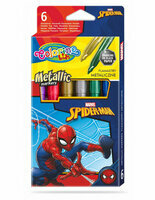 Flamastry metaliczne 6 kolorów Spider-Man