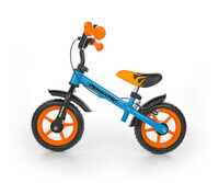 Rowerek biegowy z dzwonkiem i hamulcem Dragon pomarańczowo-niebieski